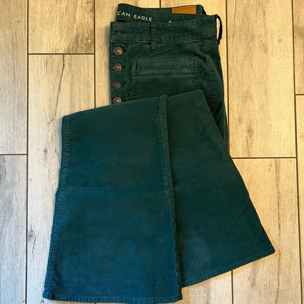 Teal Corduroy Bell Bottoms